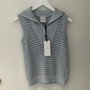 Varley Gray Sleeveless Sweater